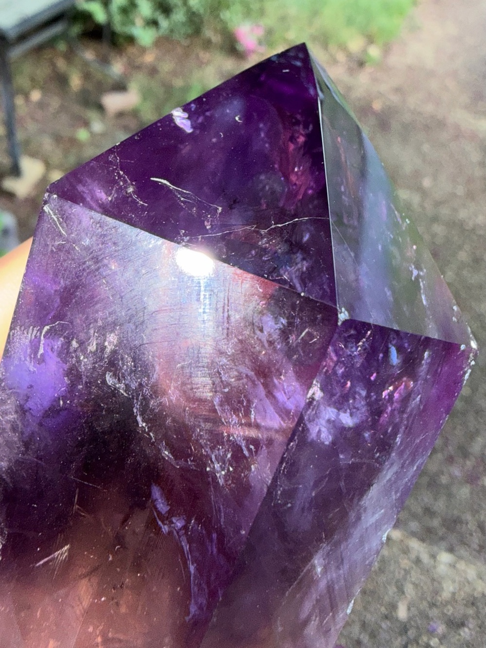 Amethyst Crystal Point - Deep Purple Home Accent